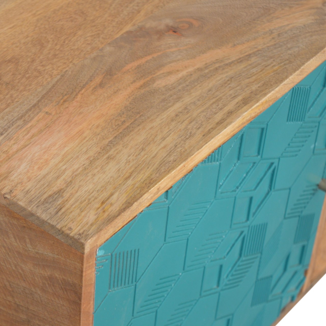 Acadia Teal Cabinet with Drawers Living with Luxury
