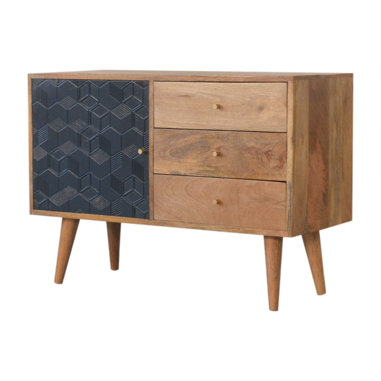 Acadia Black Cabinet with Drawers Living with Luxury