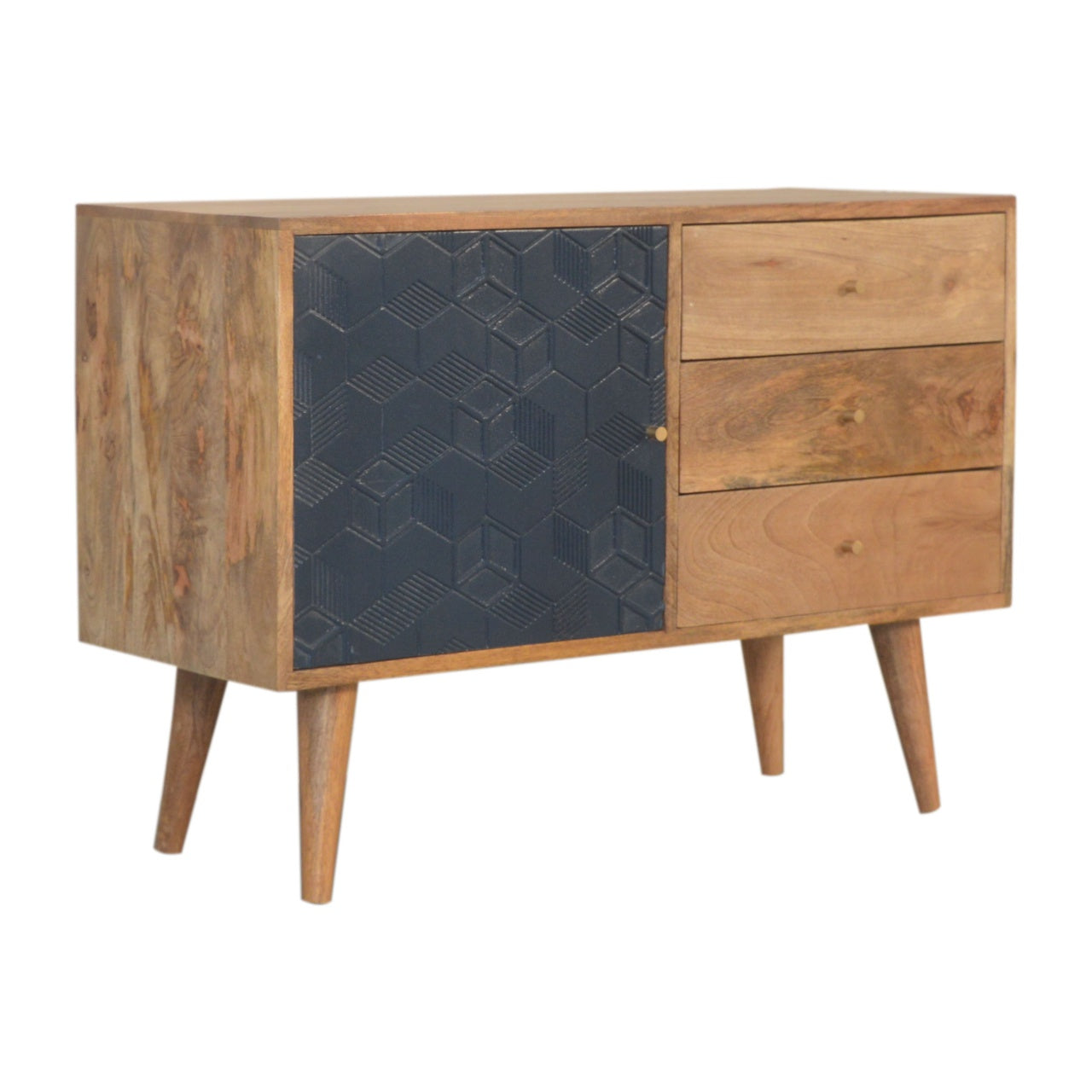 Acadia Black Cabinet with Drawers Living with Luxury