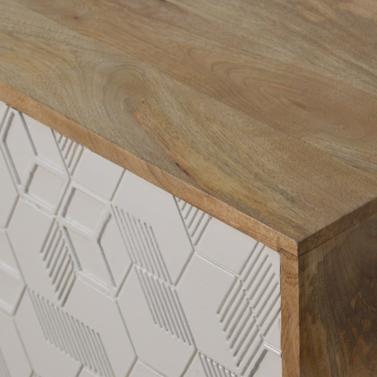 Acadia White Door Bedside Living with Luxury