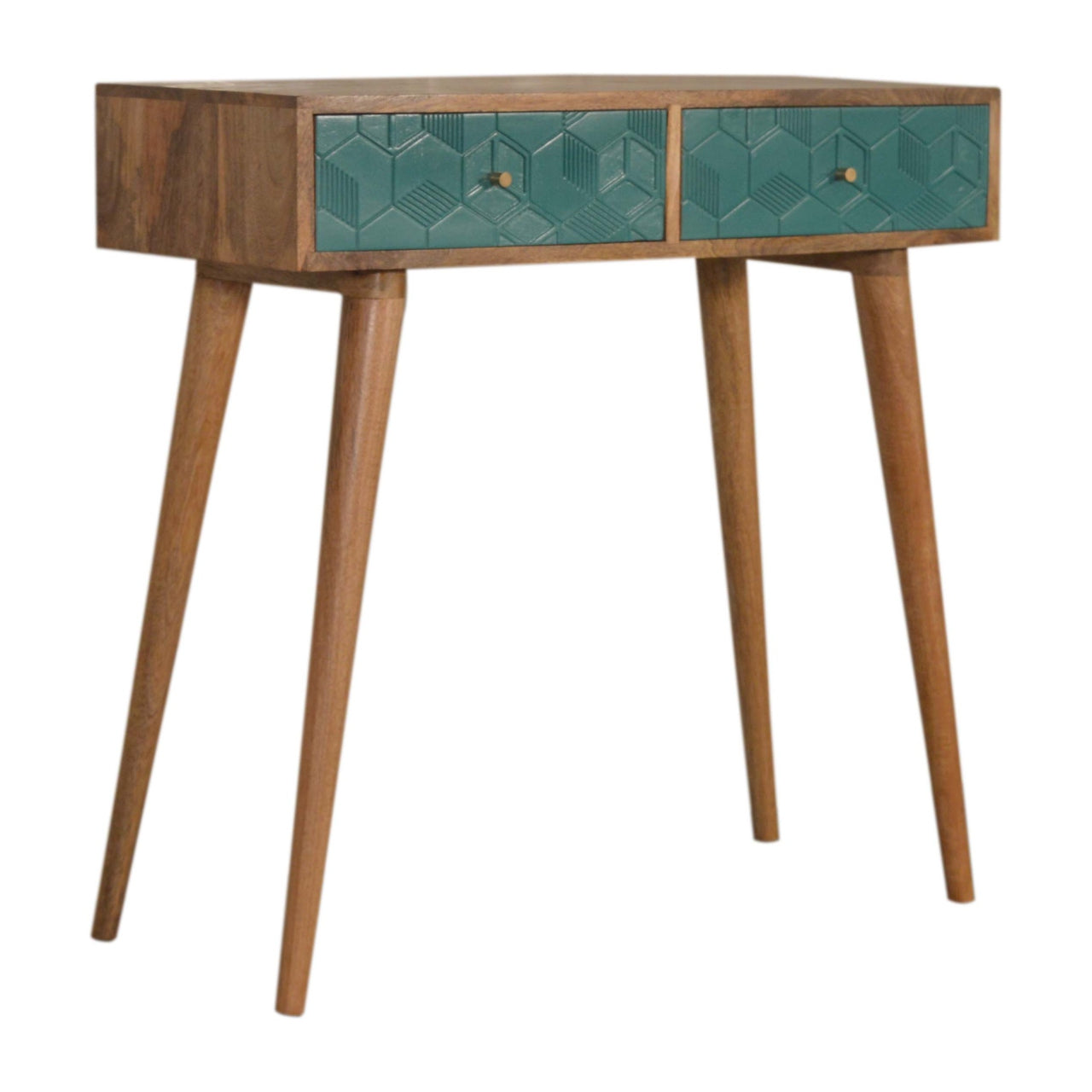 Acadia Teal Console Table Living with Luxury