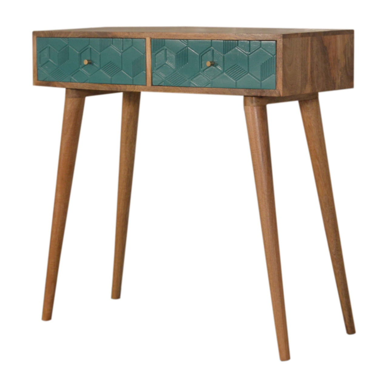 Acadia Teal Console Table Living with Luxury