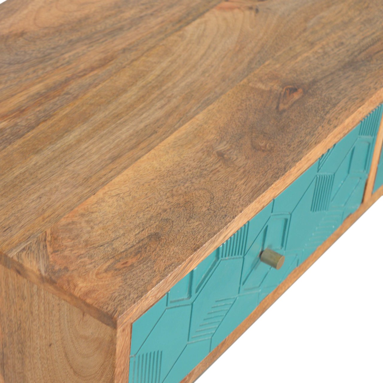 Acadia Teal Console Table Living with Luxury