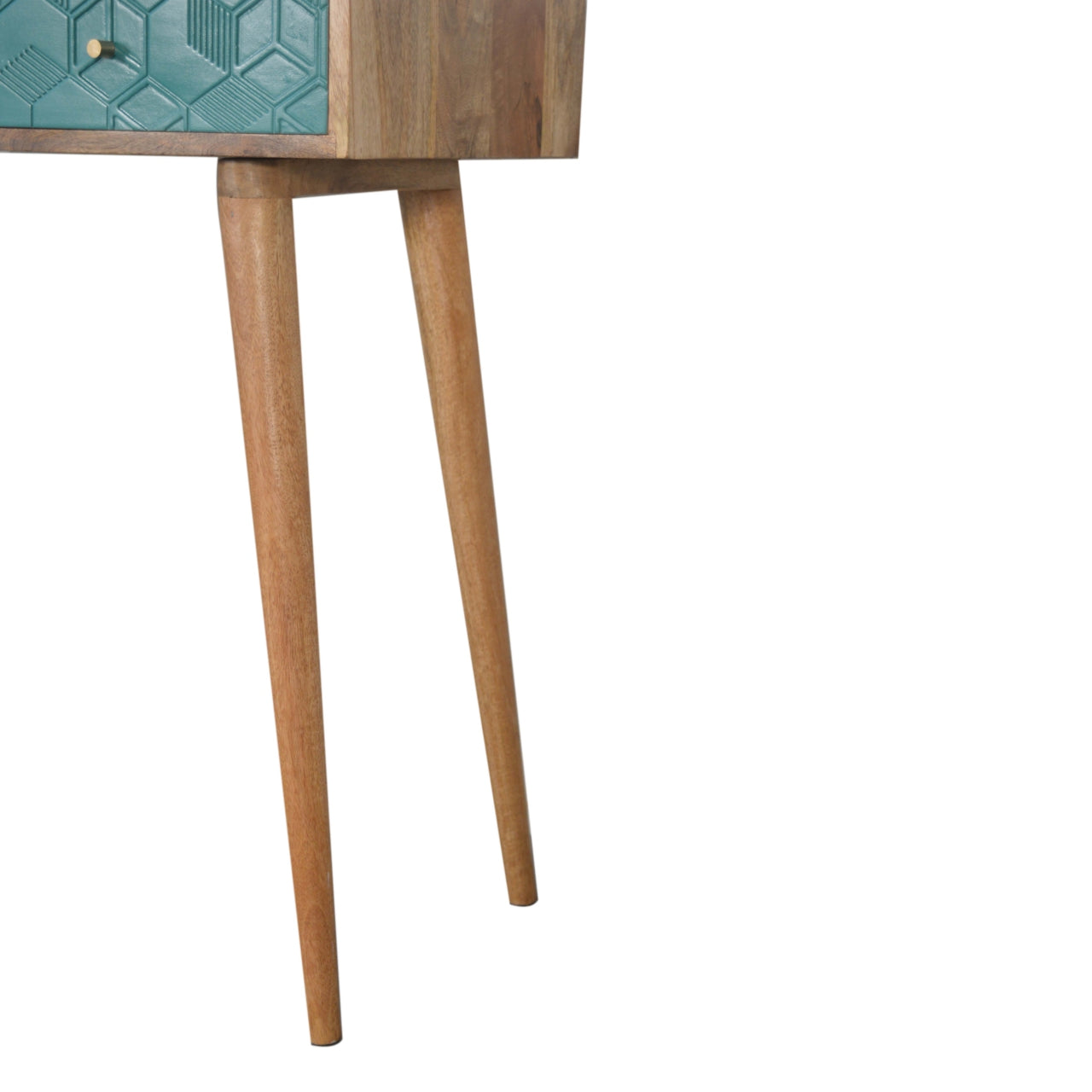 Acadia Teal and White Console Table Living with Luxury