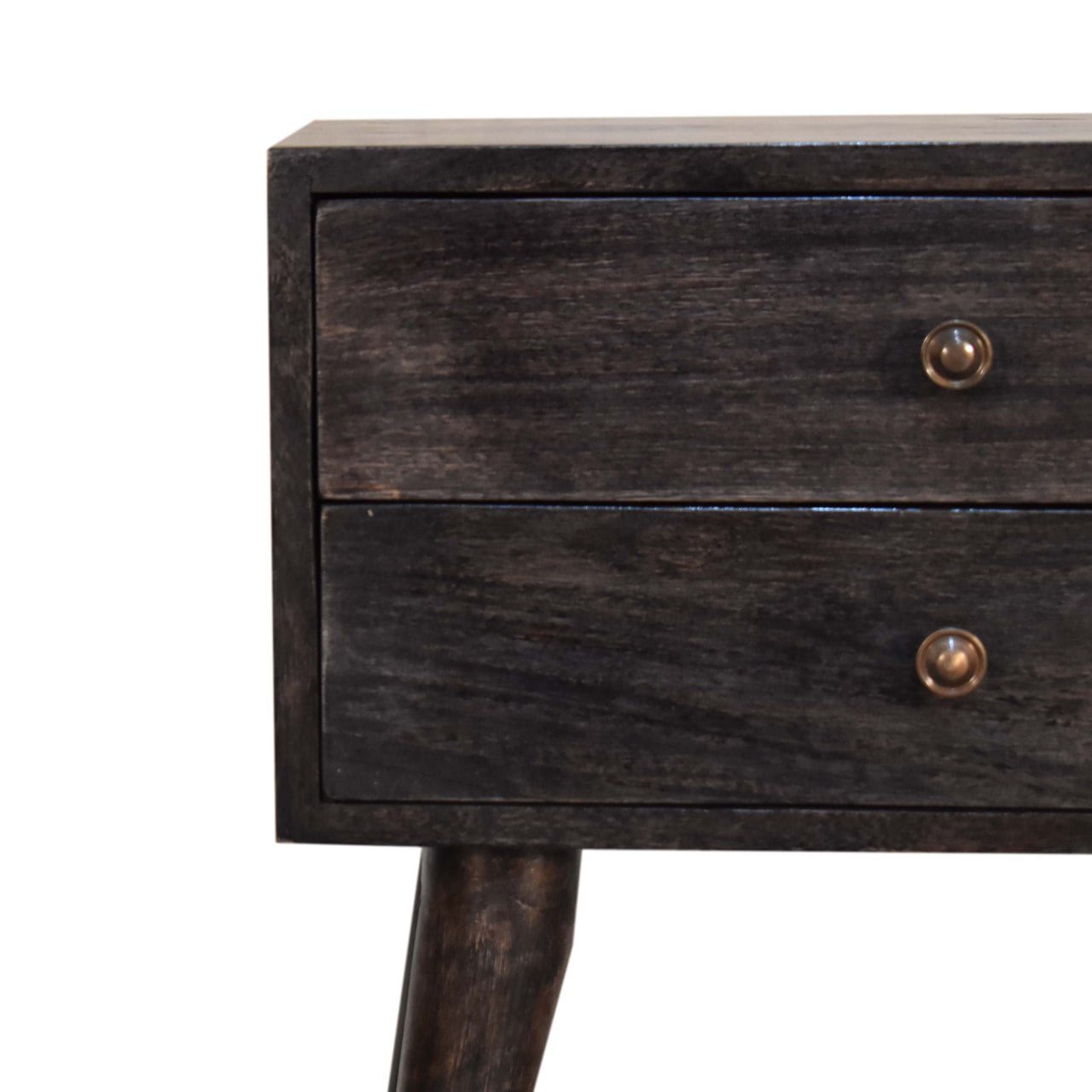 Ash Black Modern Solid Wood Bedside Living with Luxury