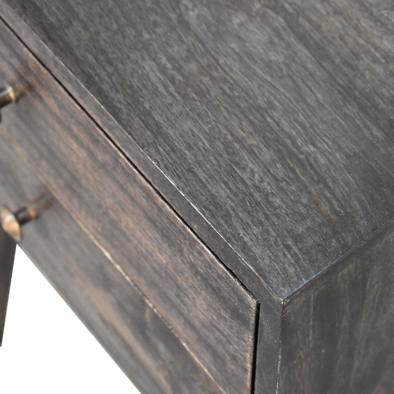 Ash Black Modern Solid Wood Bedside Living with Luxury