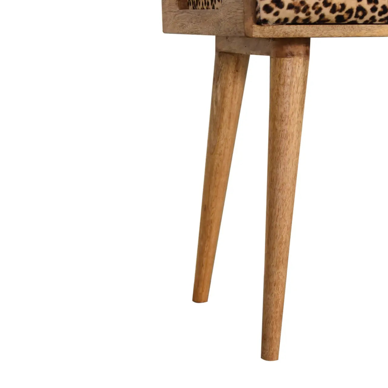 Leopard Velvet Tray Style Footstool - Living with Luxury