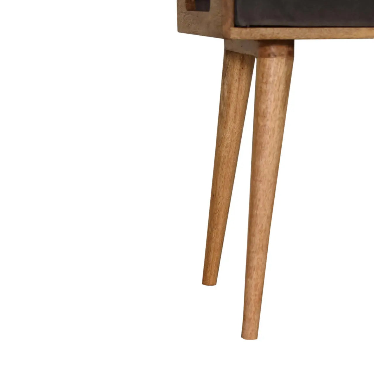 Grey Velvet Tray Style Footstool - Living with Luxury