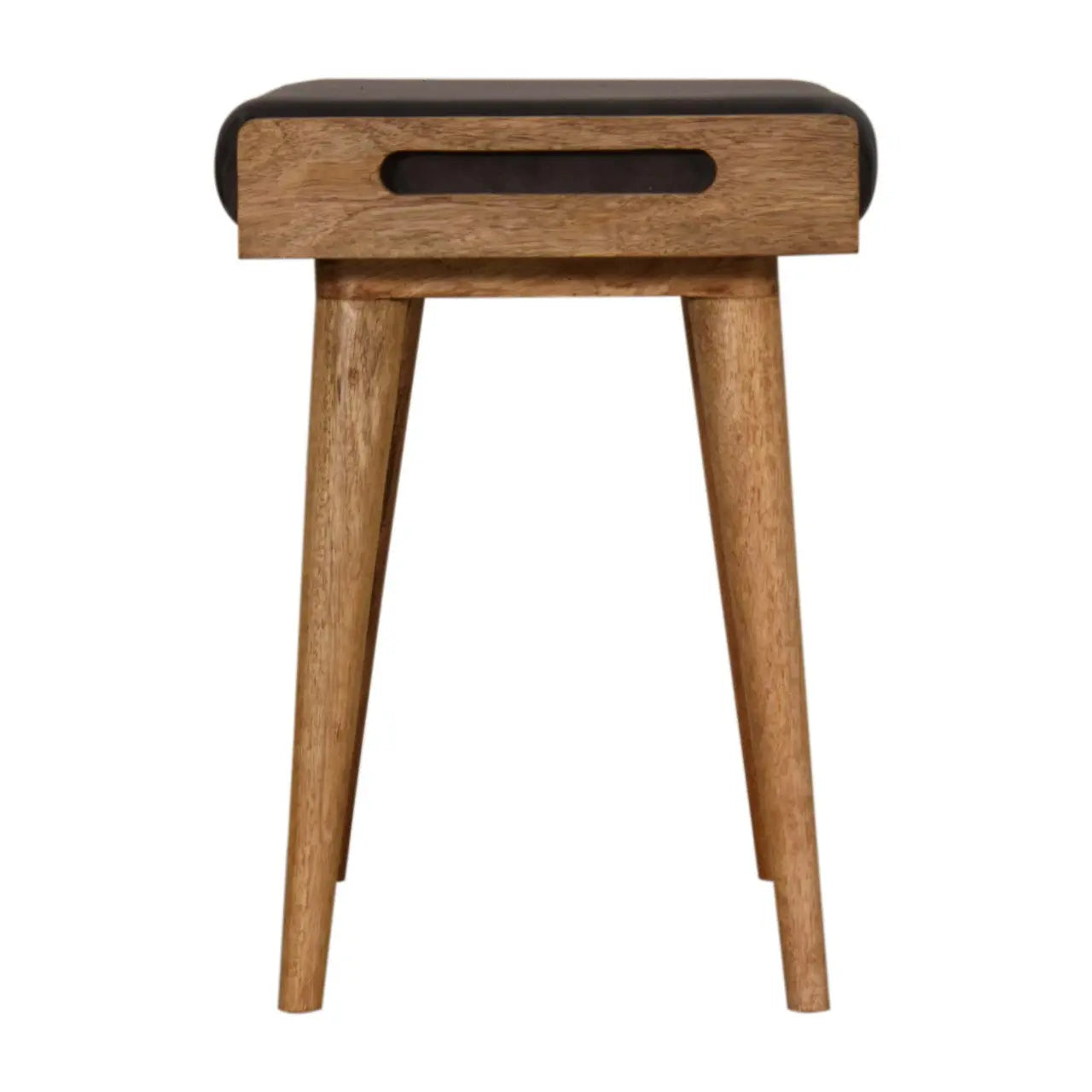 Grey Velvet Tray Style Footstool - Living with Luxury