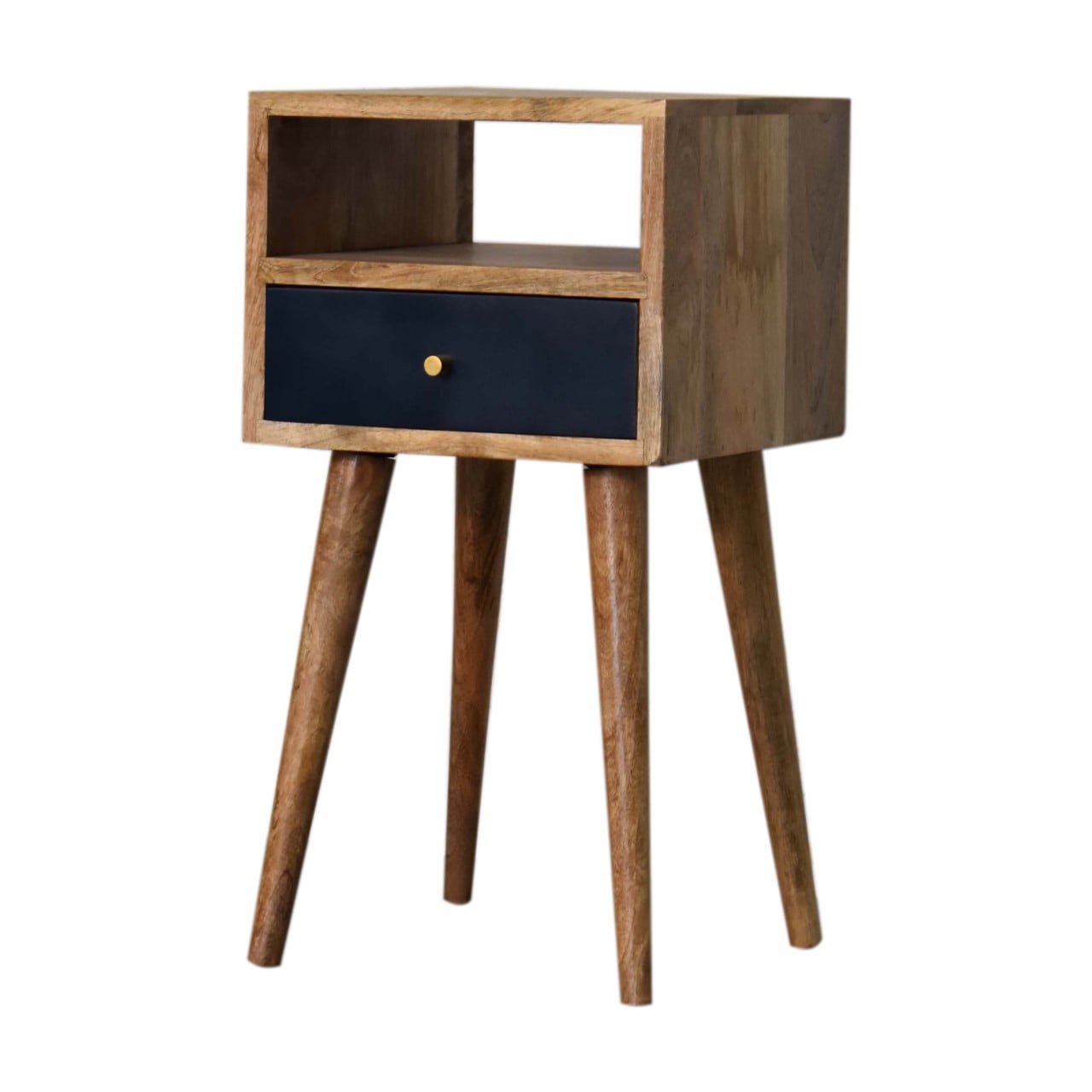 Mini Navy Blue Hand Painted Bedside - Living with Luxury