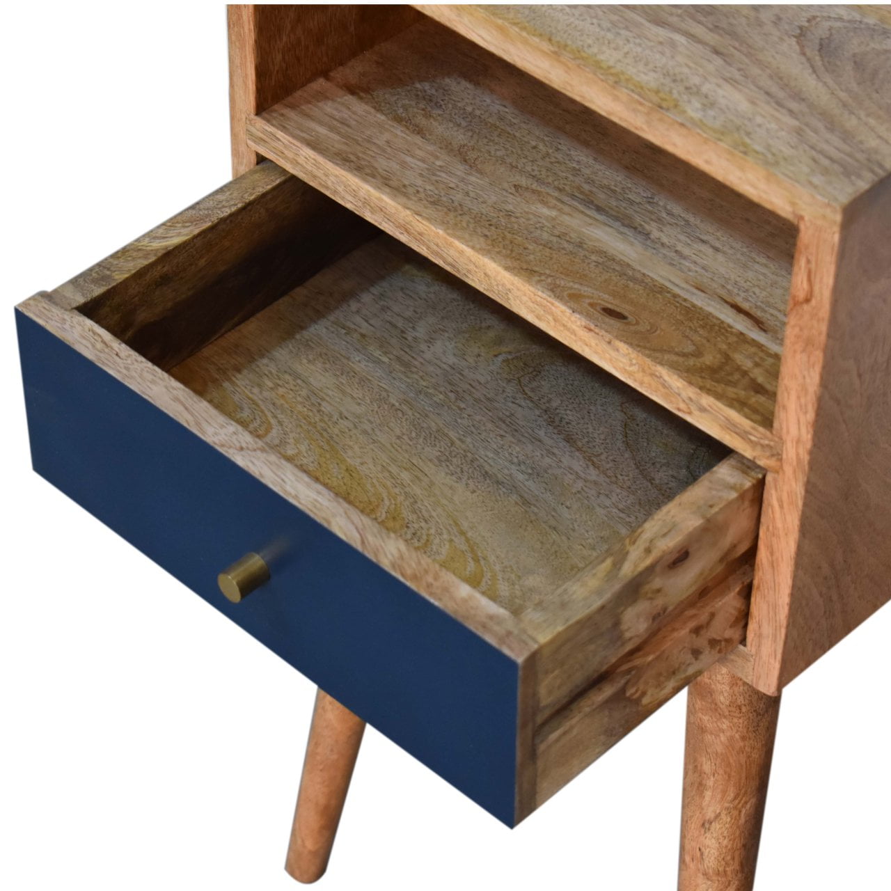 Mini Navy Blue Hand Painted Bedside - Living with Luxury