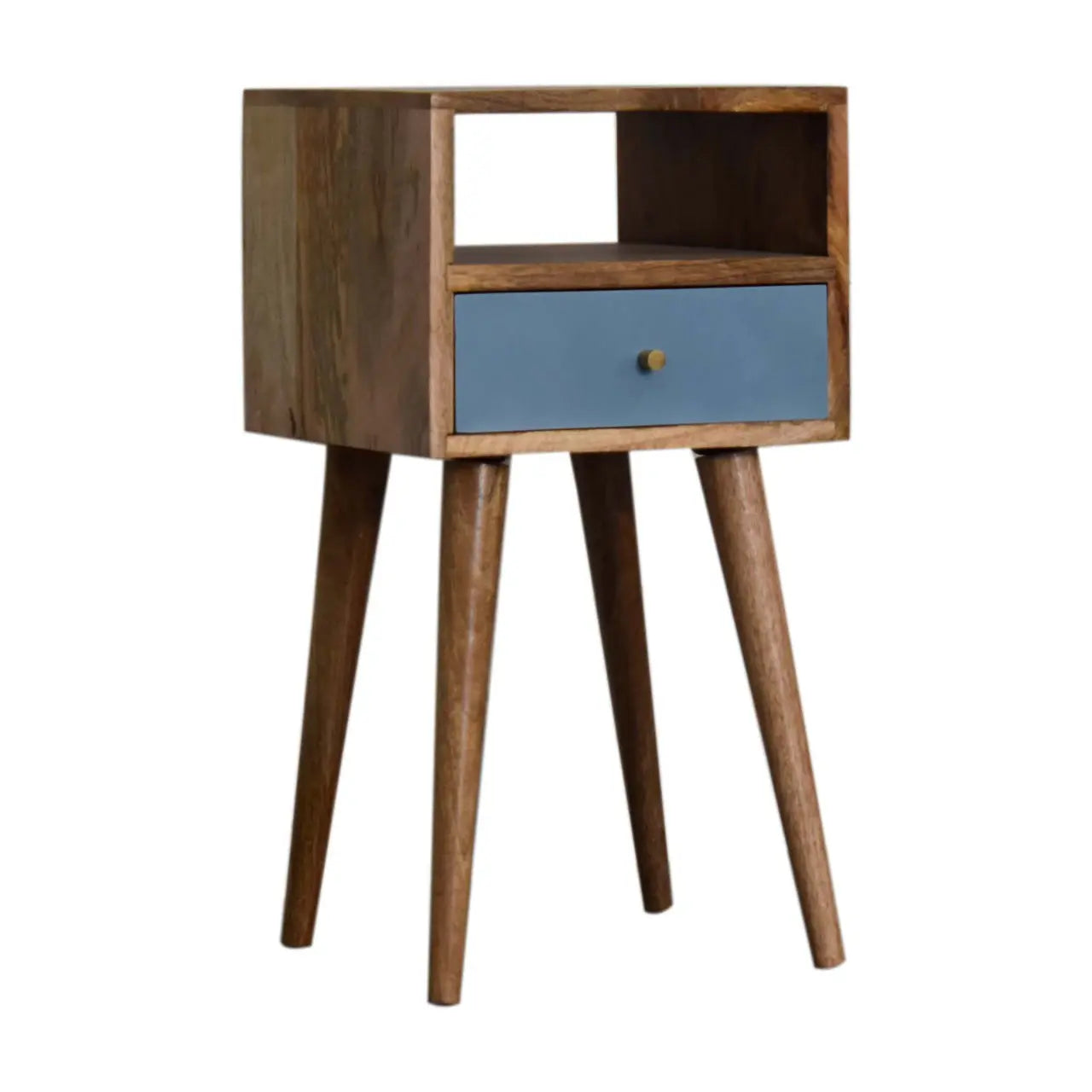 Mini Blue Hand Painted Bedside - Living with Luxury