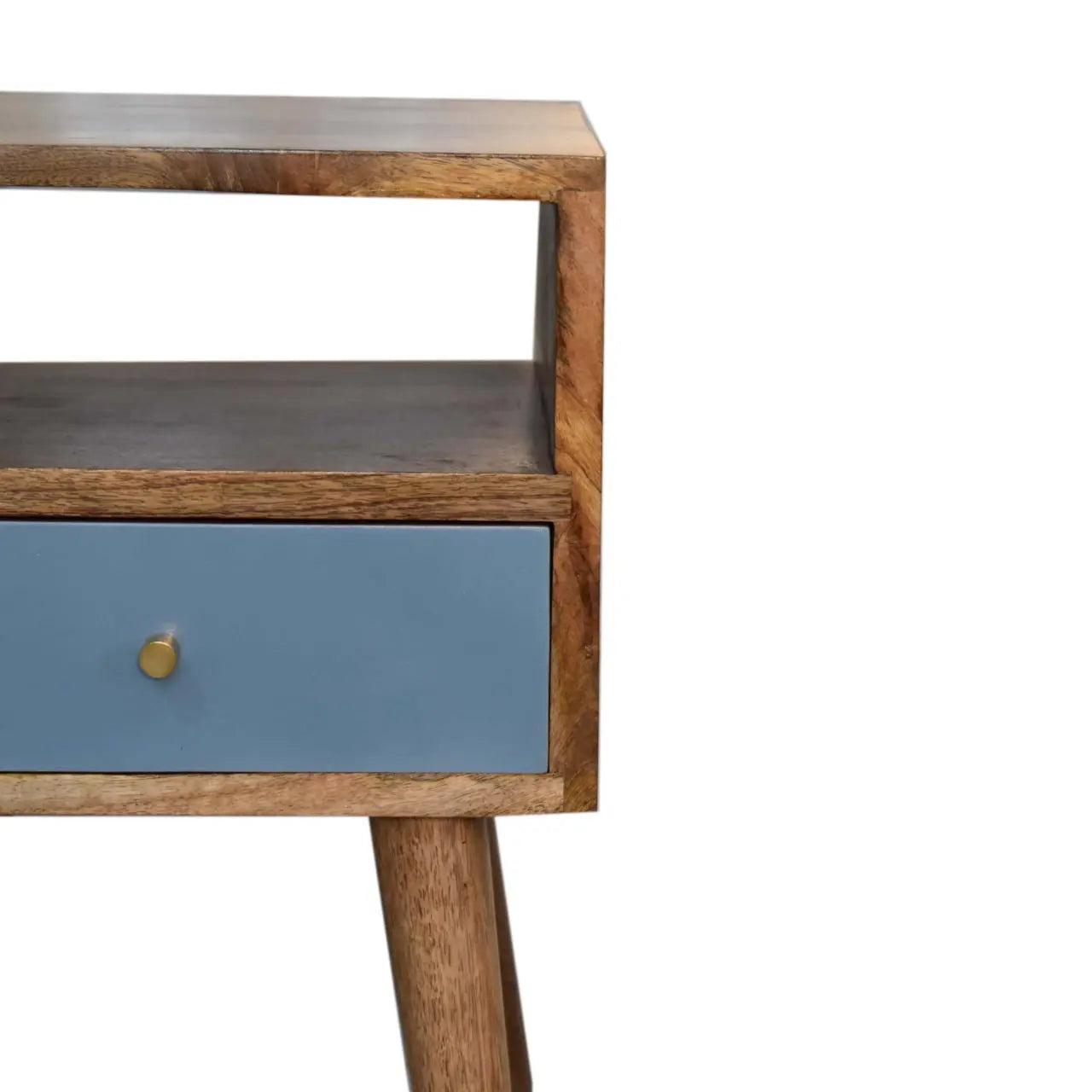 Mini Blue Hand Painted Bedside - Living with Luxury