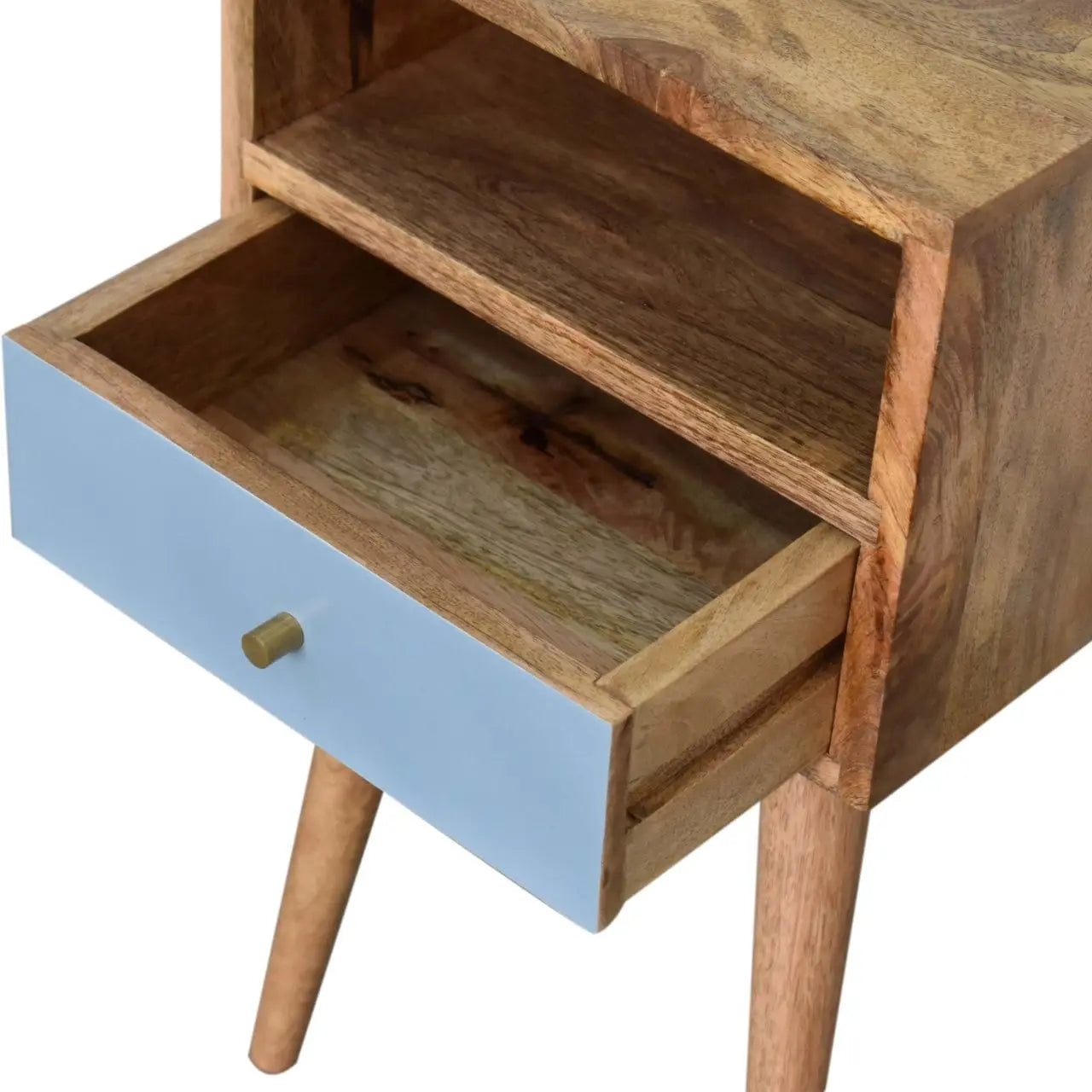 Mini Blue Hand Painted Bedside - Living with Luxury
