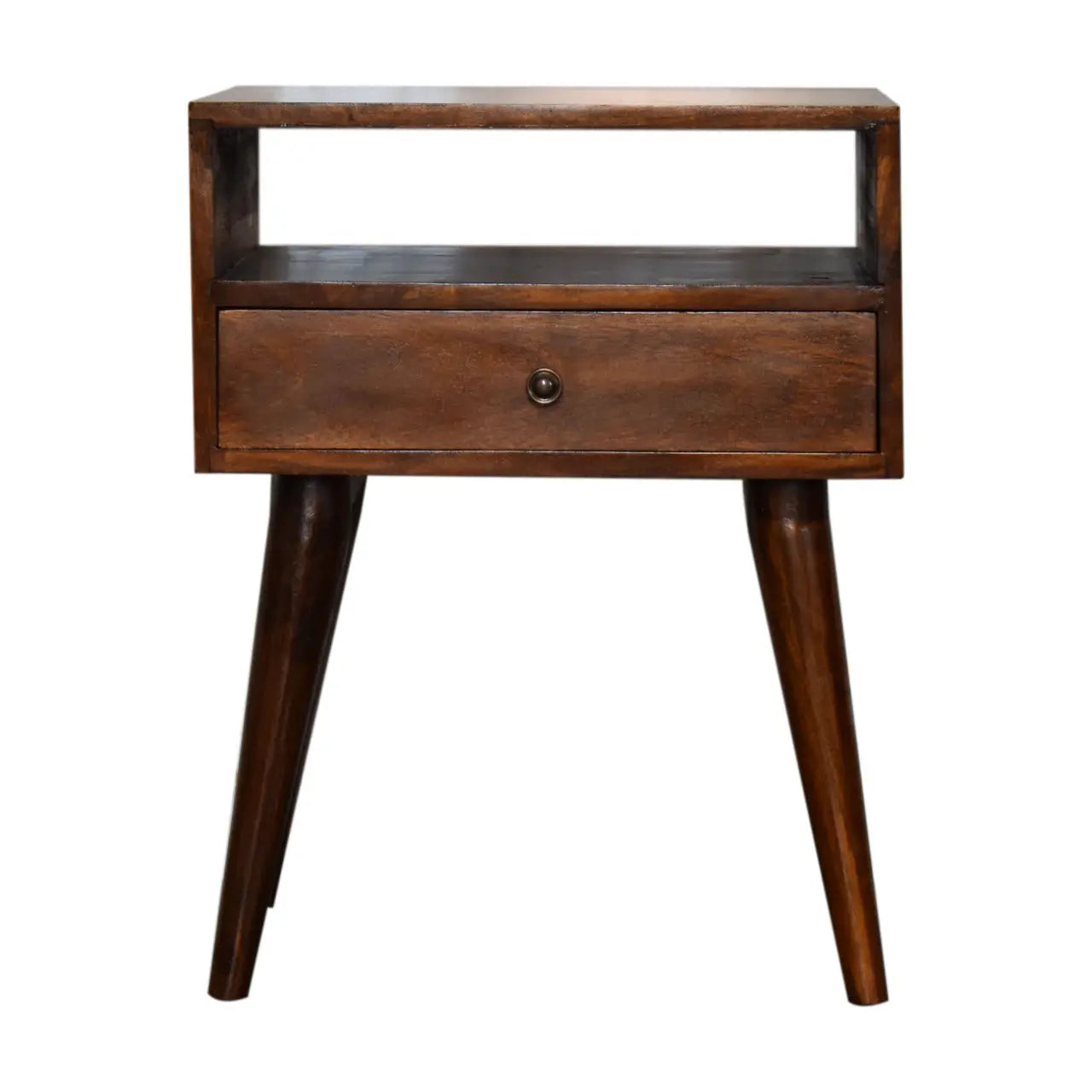 Modern Chestnut Solid Wood Bedside - Living with Luxury