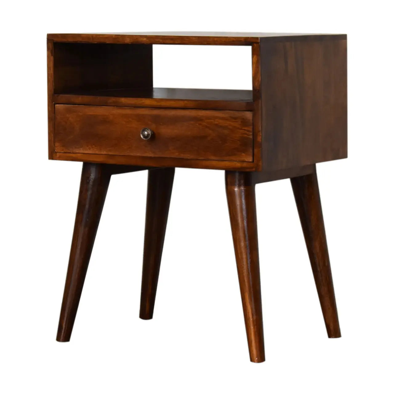 Modern Chestnut Solid Wood Bedside - Living with Luxury