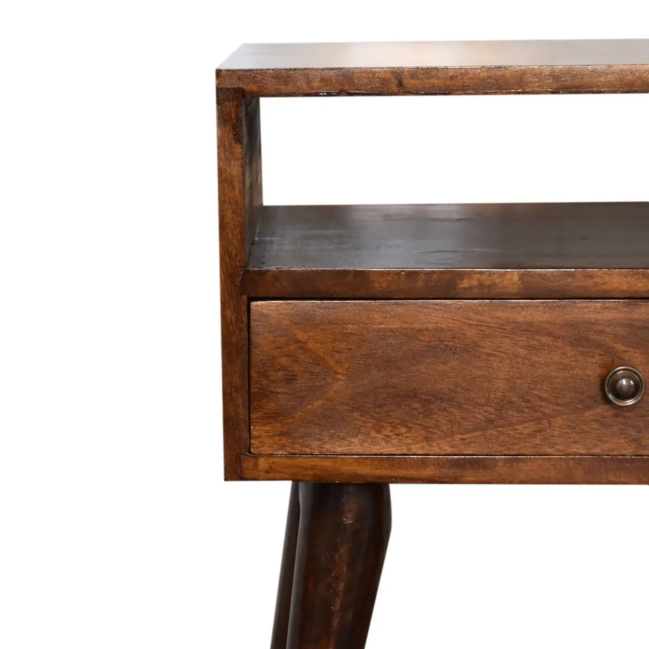 Modern Chestnut Solid Wood Bedside - Living with Luxury