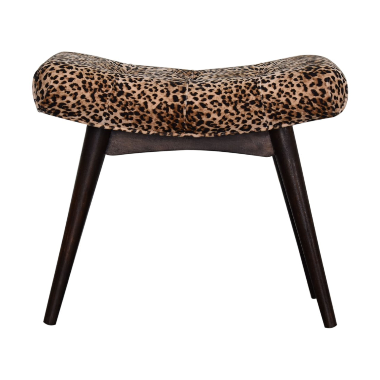 Leopard Print Curved Bench - Living with Luxury