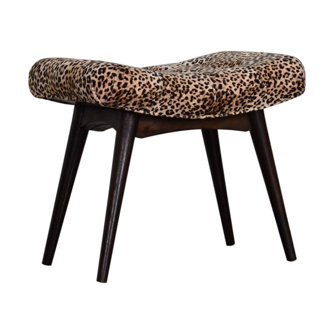 Leopard Print Curved Bench - Living with Luxury