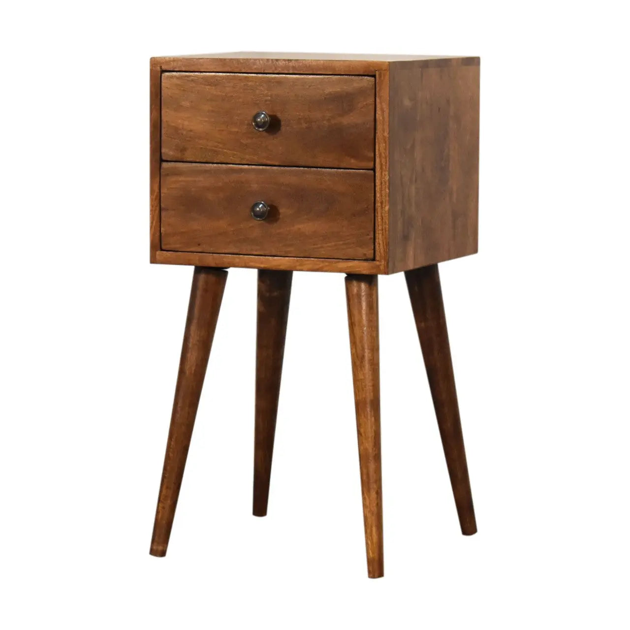 Mini 2 Drawer Chestnut Bedside - Living with Luxury