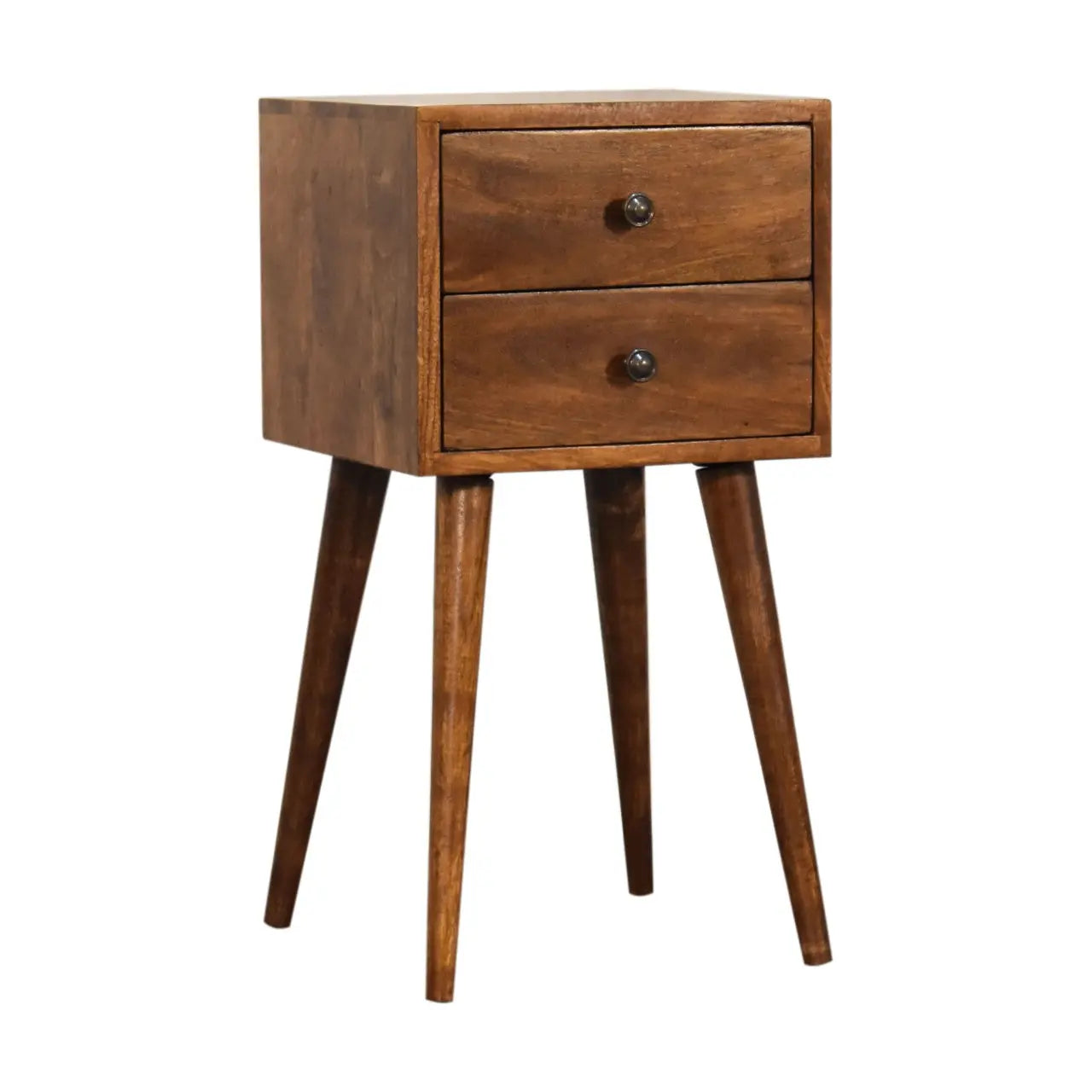 Mini 2 Drawer Chestnut Bedside - Living with Luxury