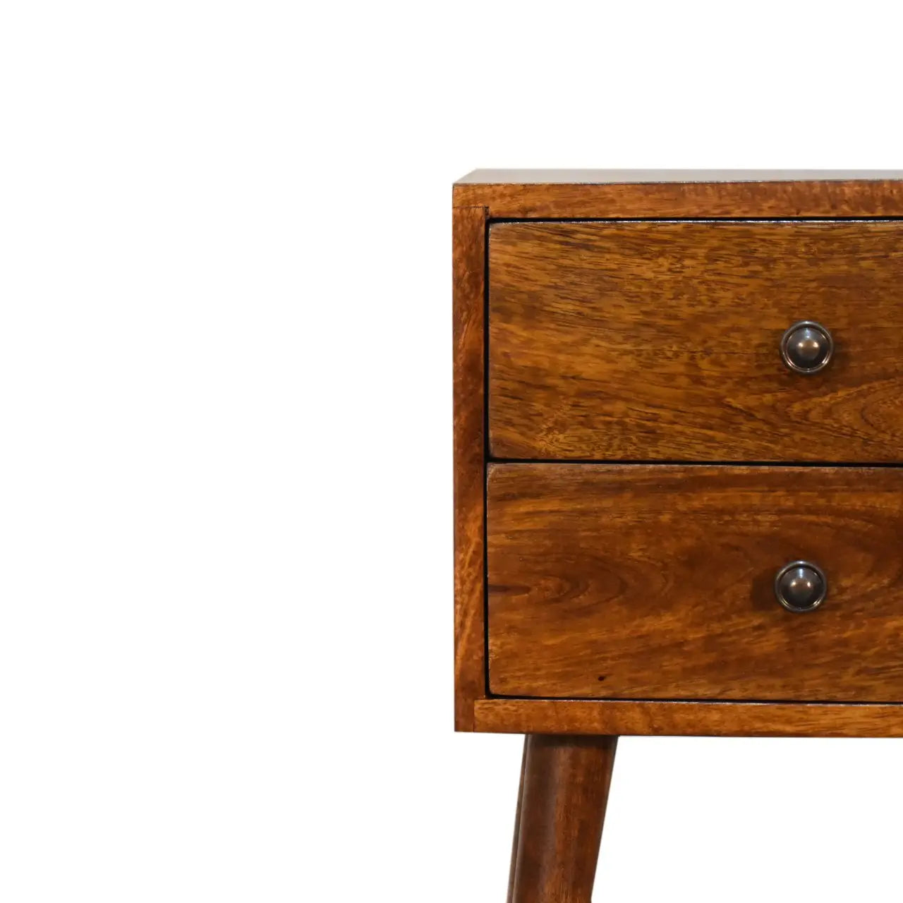 Mini 2 Drawer Chestnut Bedside - Living with Luxury