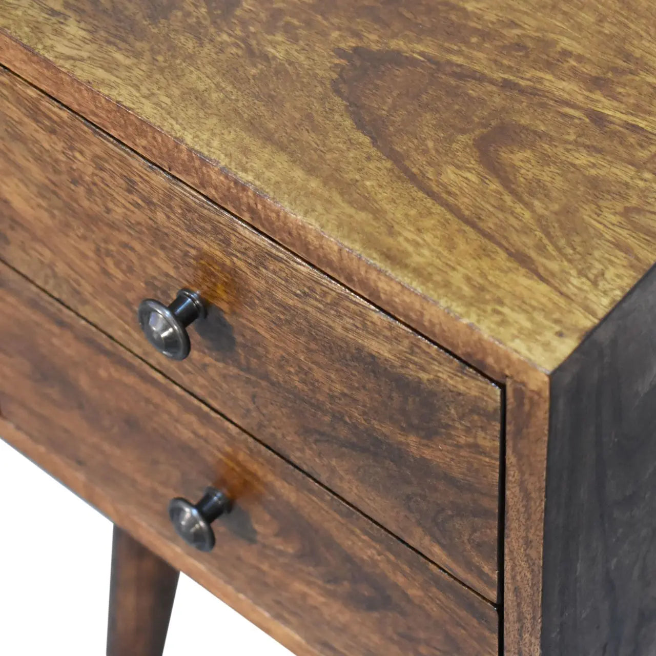 Mini 2 Drawer Chestnut Bedside - Living with Luxury