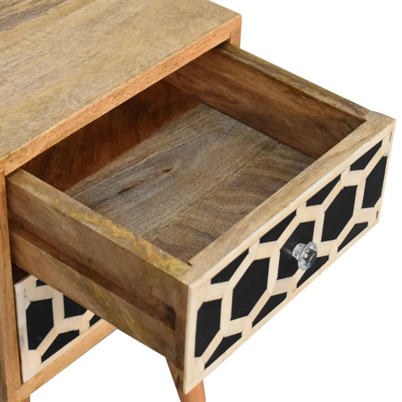 Mini Bone Inlay 2 Drawer Bedside - Living with Luxury