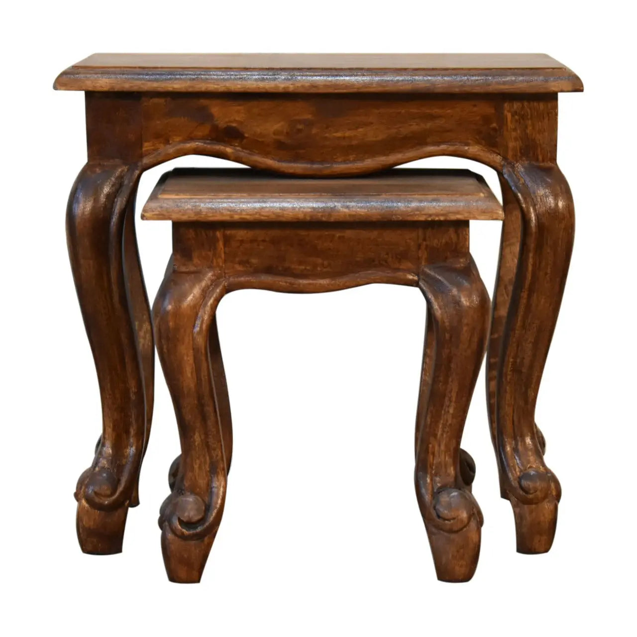 Chestnut French Style Stool Set - Living with Luxury