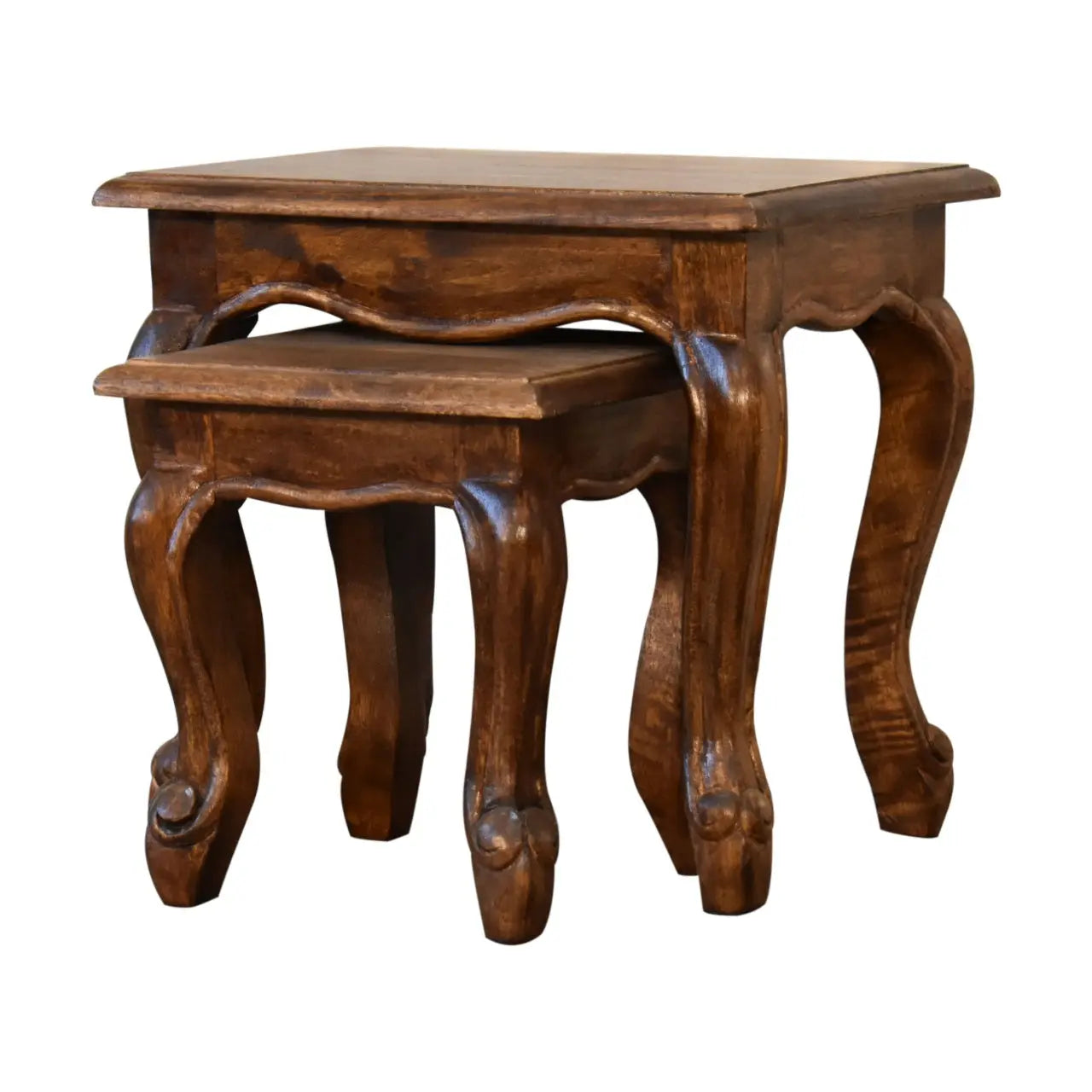 Chestnut French Style Stool Set - Living with Luxury