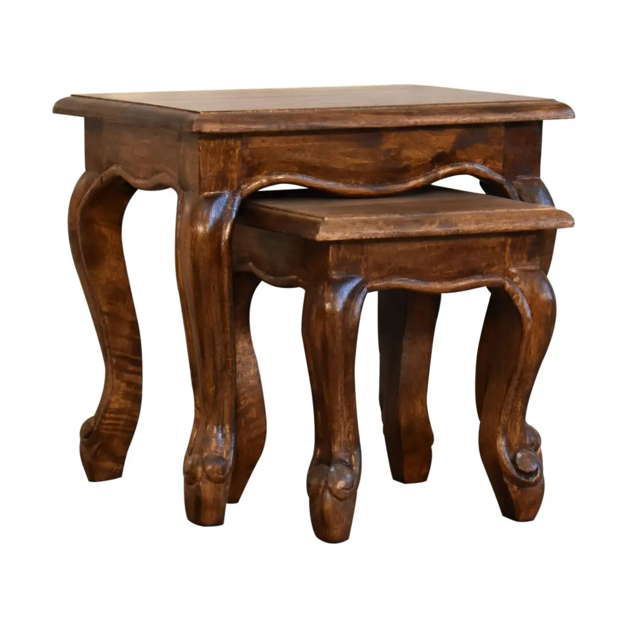 Chestnut French Style Stool Set - Living with Luxury