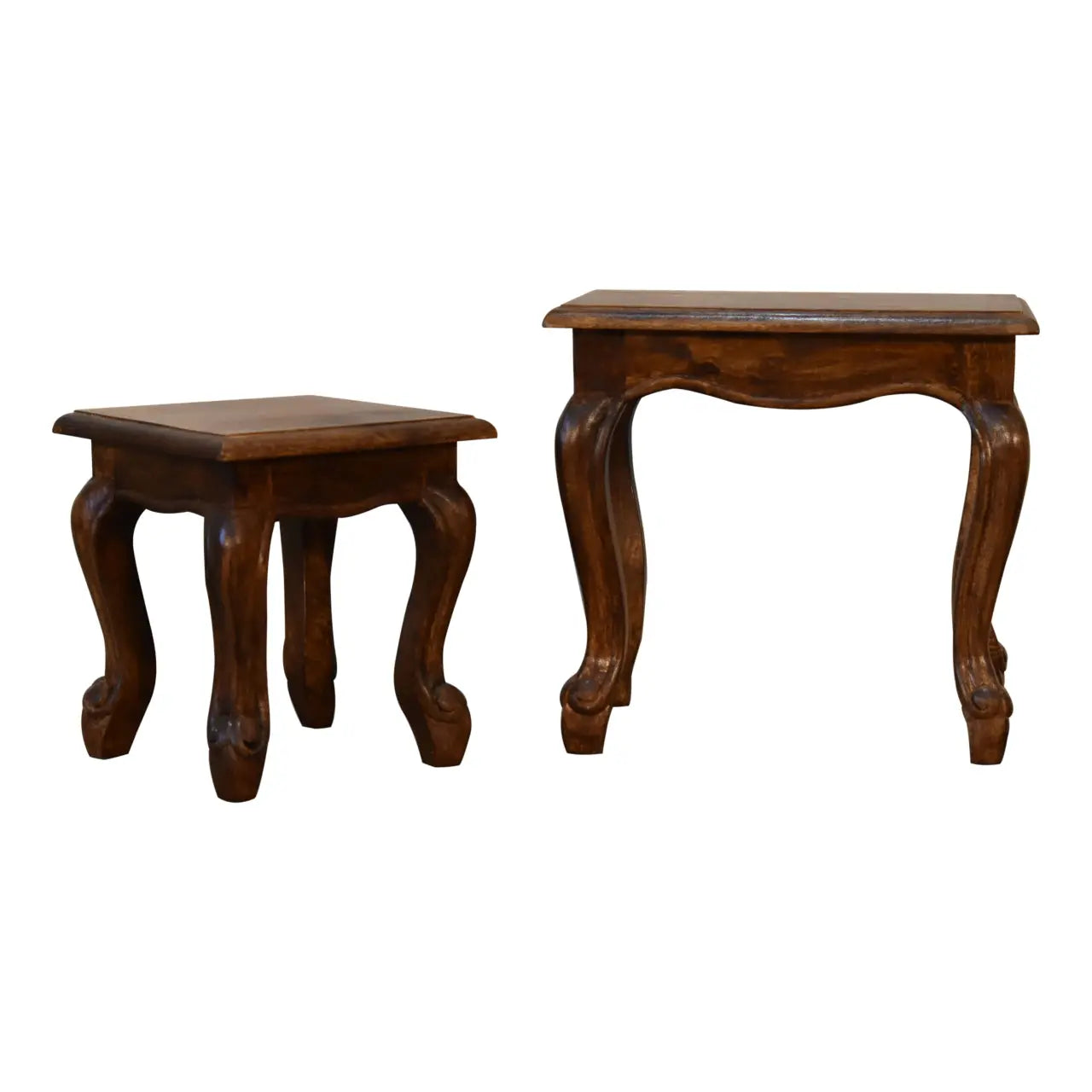 Chestnut French Style Stool Set - Living with Luxury