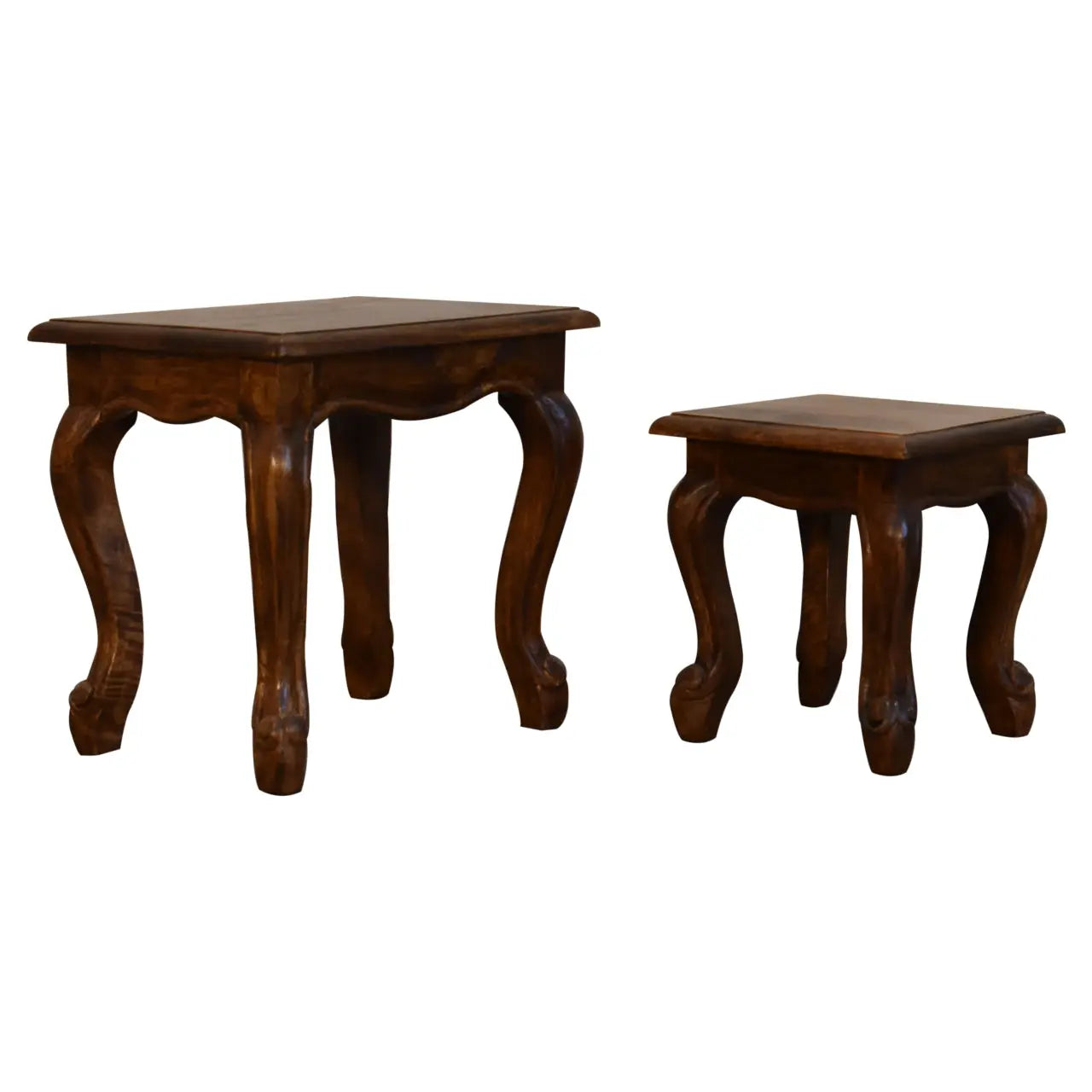 Chestnut French Style Stool Set - Living with Luxury