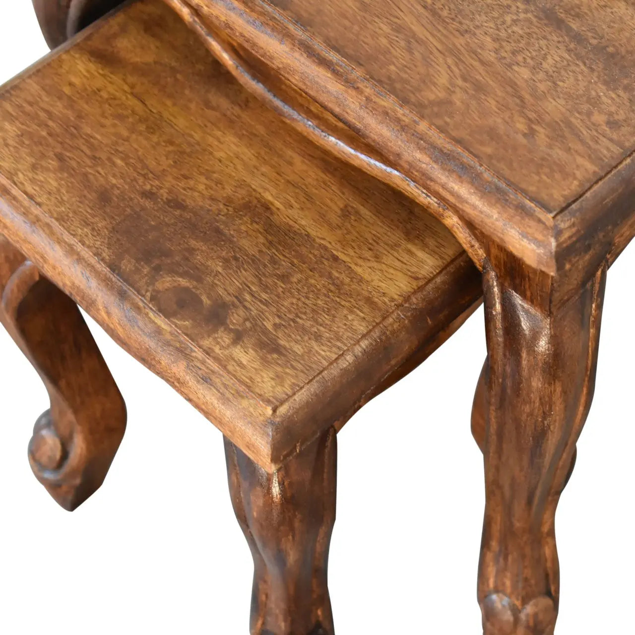 Chestnut French Style Stool Set - Living with Luxury