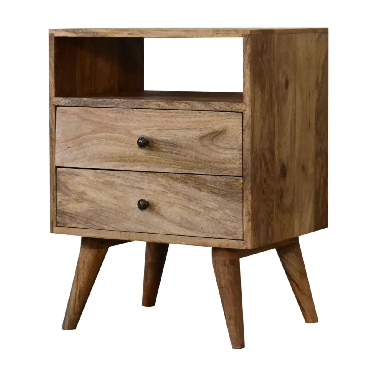 Classic Oak-ish Bedside - Living with Luxury