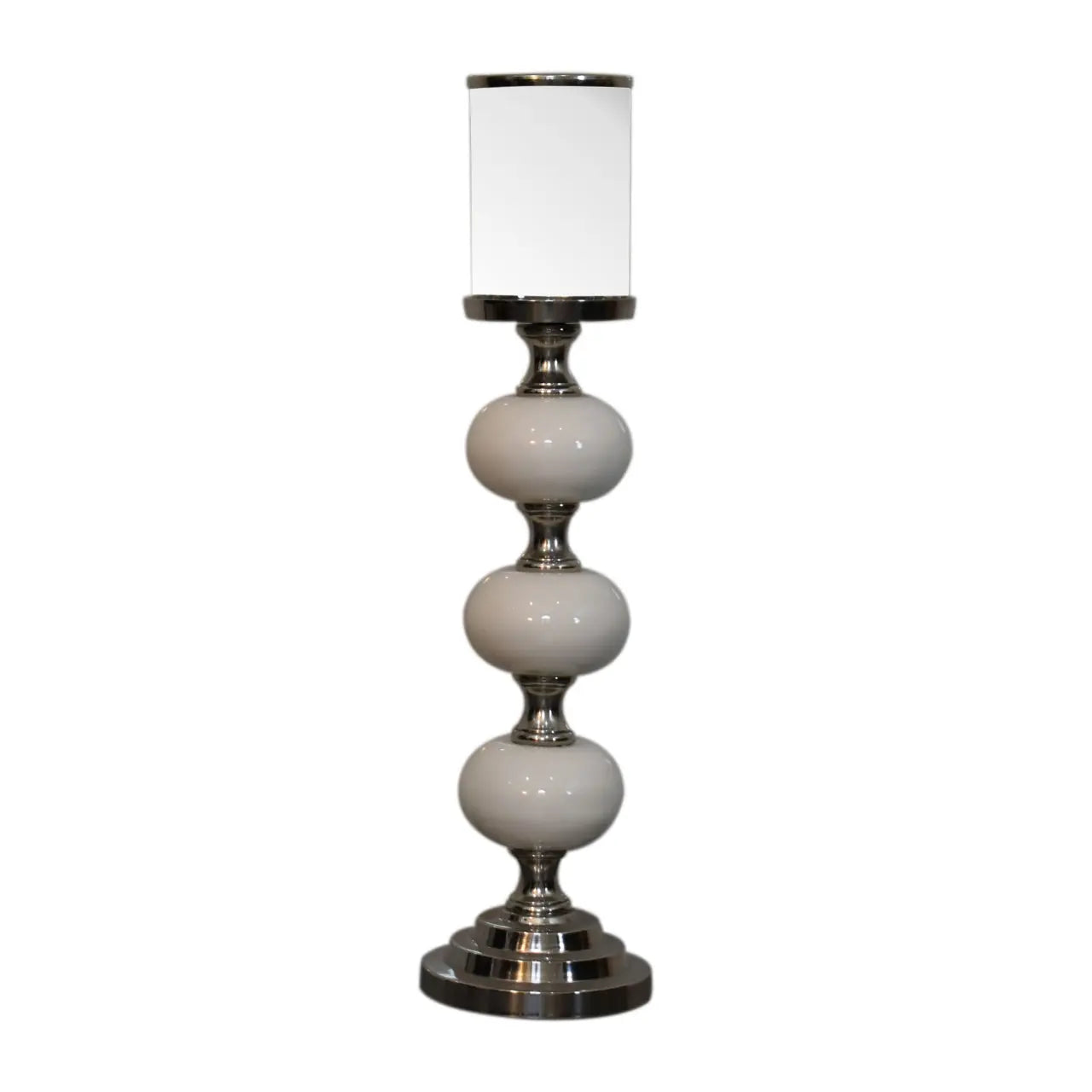 Chrome Bubble Candle Holder Set - Living with Luxury