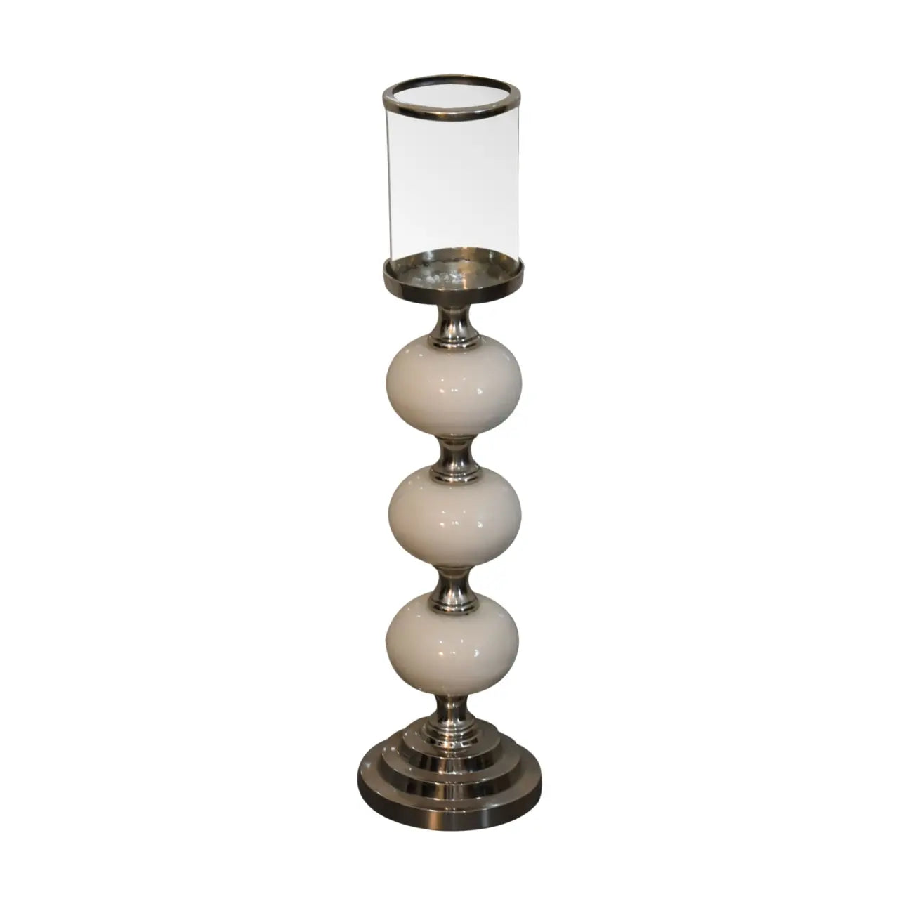 Chrome Bubble Candle Holder Set - Living with Luxury