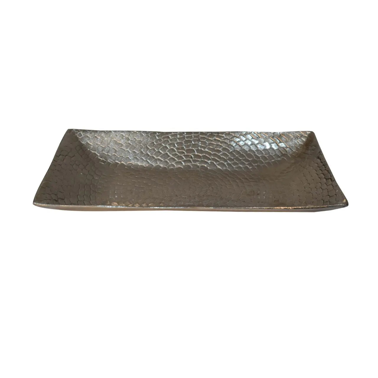 Battered Nickle Tray - Living with Luxury