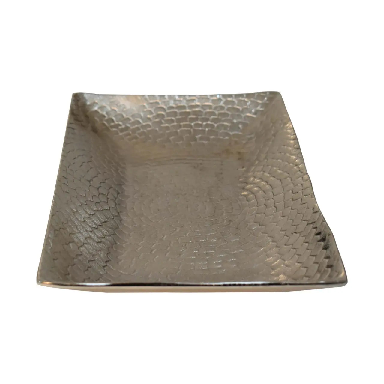 Battered Nickle Tray - Living with Luxury