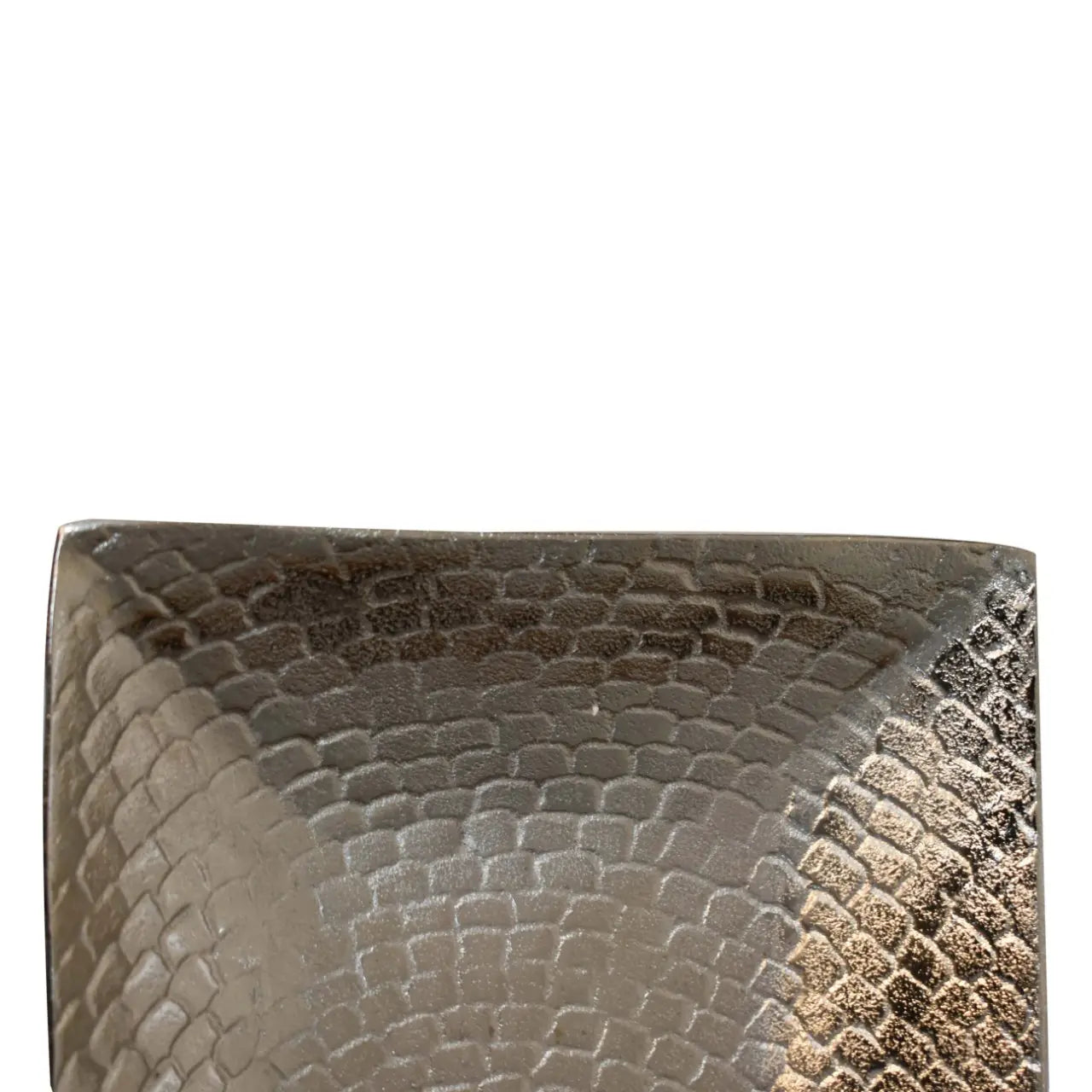 Battered Nickle Tray - Living with Luxury