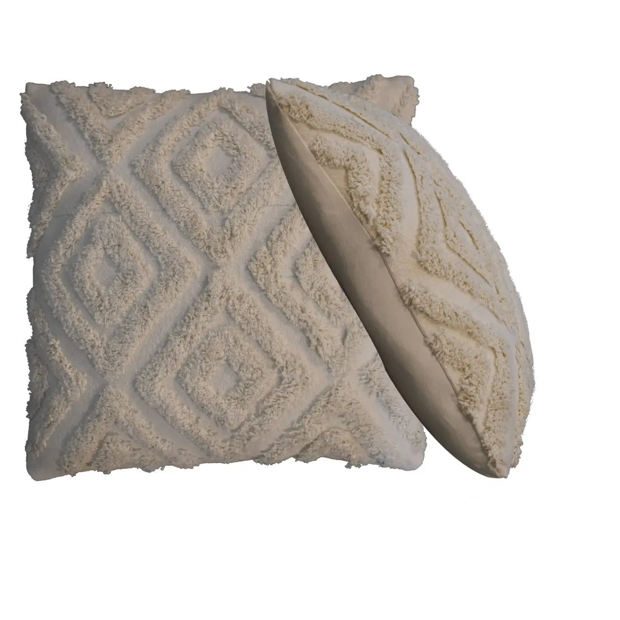 Cream Mini Diamond Cushion Set of 2 - Living with Luxury