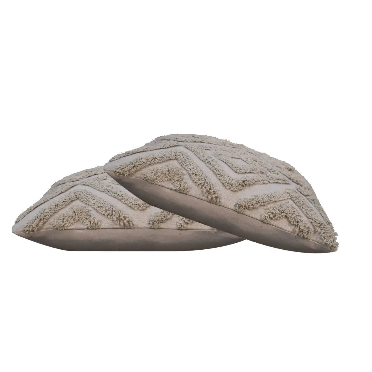 2 Grey Mini Diamond Tassle Cushions - Living with Luxury