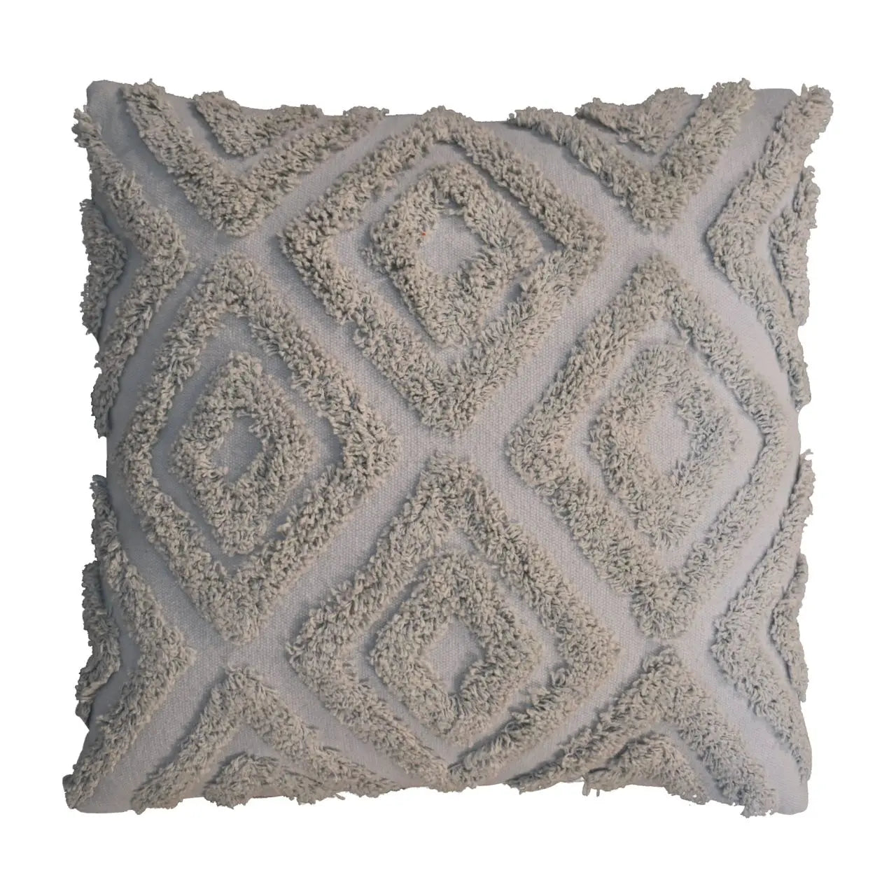 2 Grey Mini Diamond Tassle Cushions - Living with Luxury
