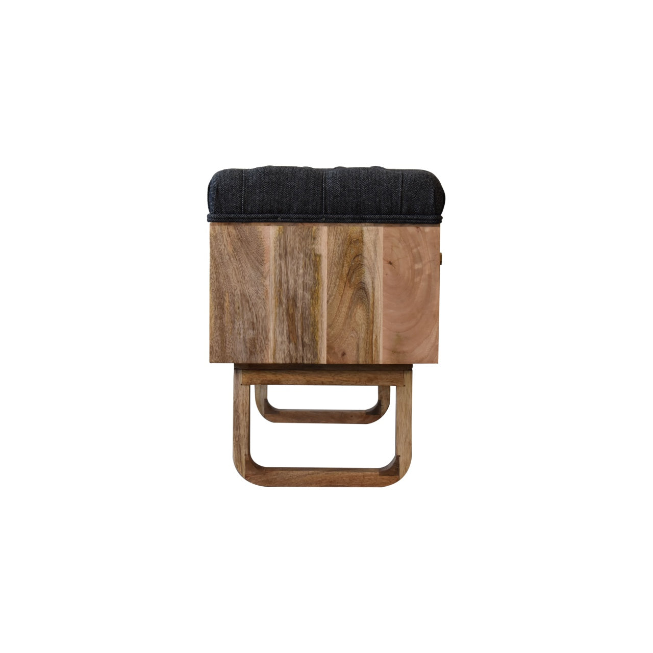 'U' Black Tweed Pineapple Bench Living with Luxury