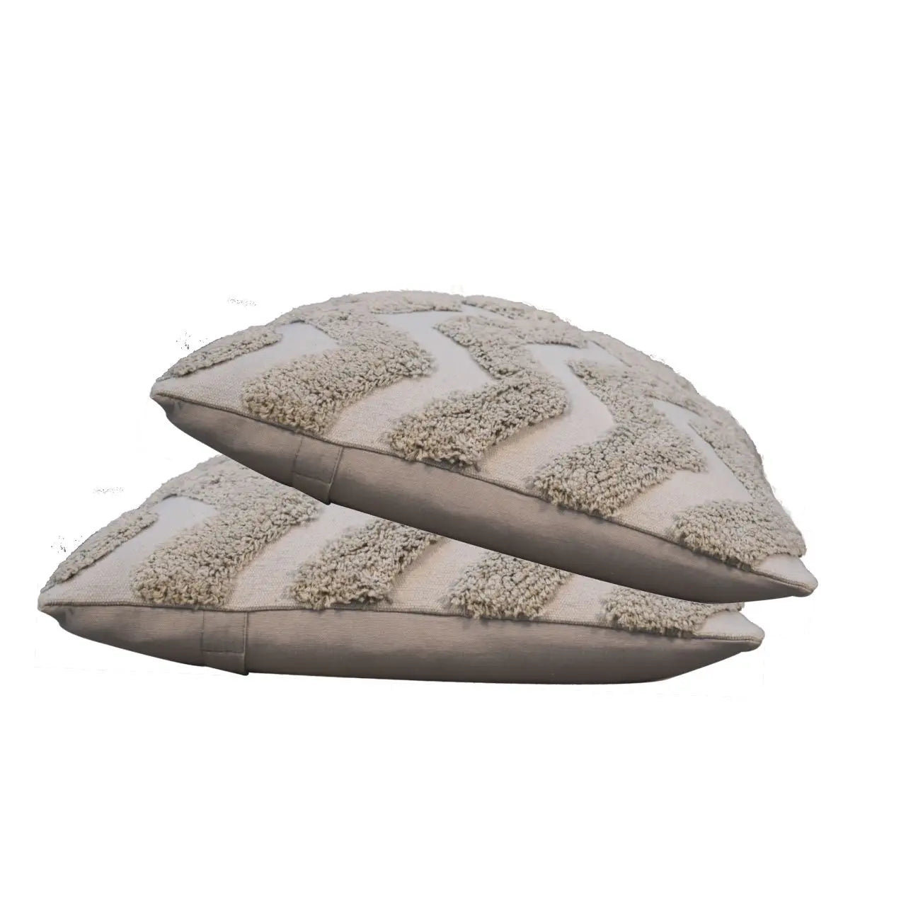 Grey Zig-zag Cushion Set of 2 - Living with Luxury