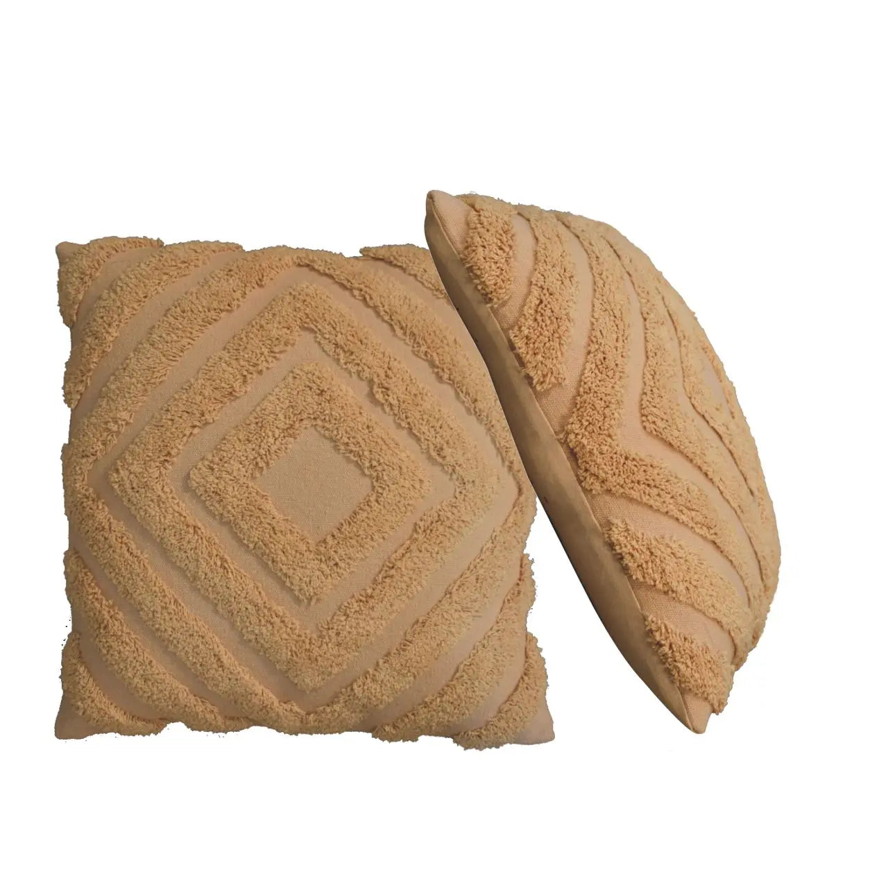 Mustard Diamond Cushion Set of 2 - Living with Luxury