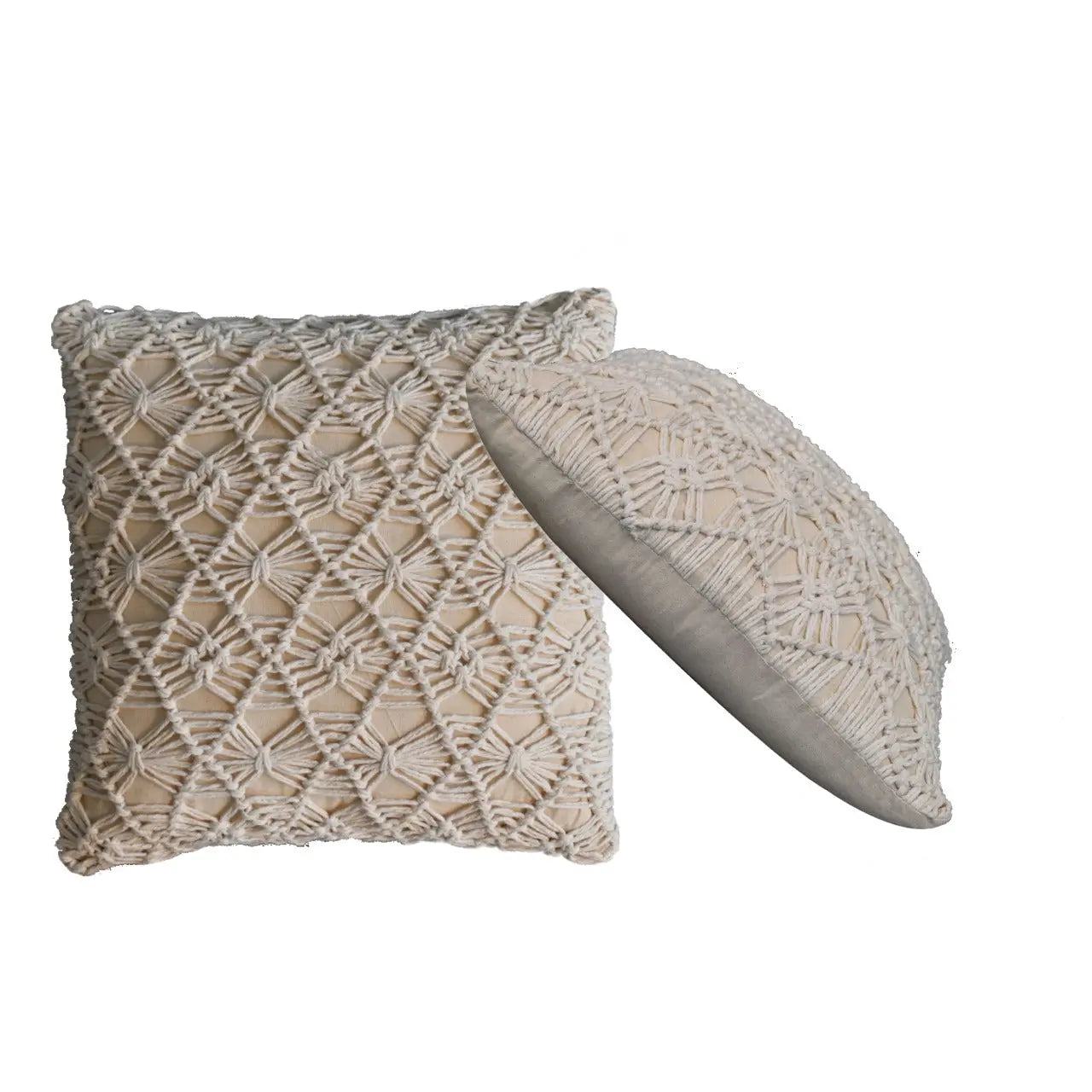 2x Maura Natural White Cushions - Living with Luxury
