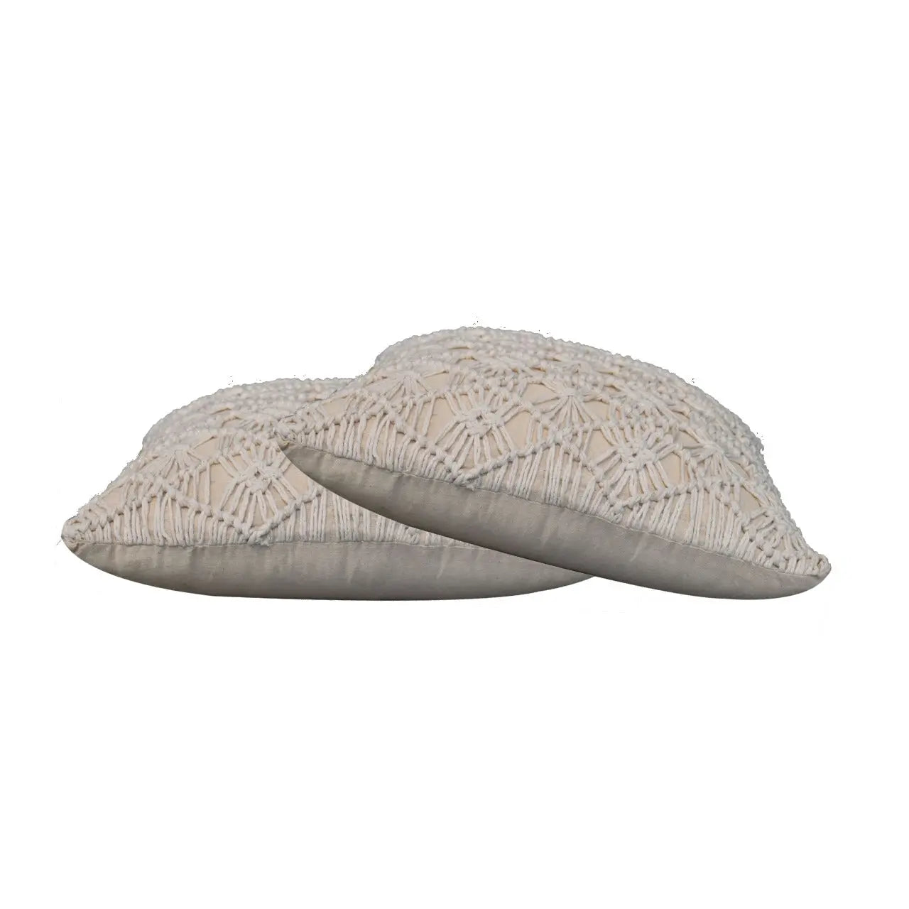 2x Maura Natural White Cushions - Living with Luxury