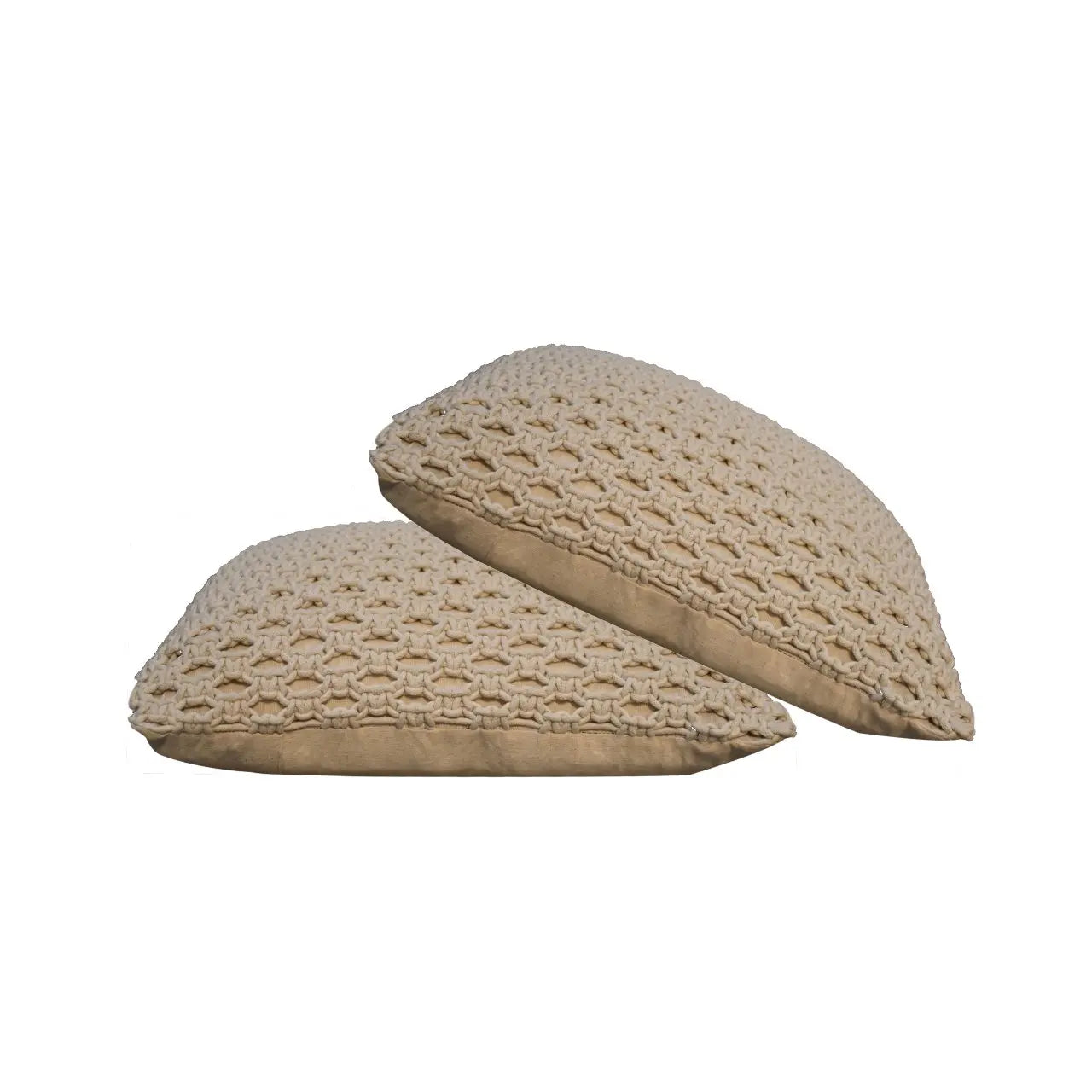 2x Myra Natural White Cushions - Living with Luxury