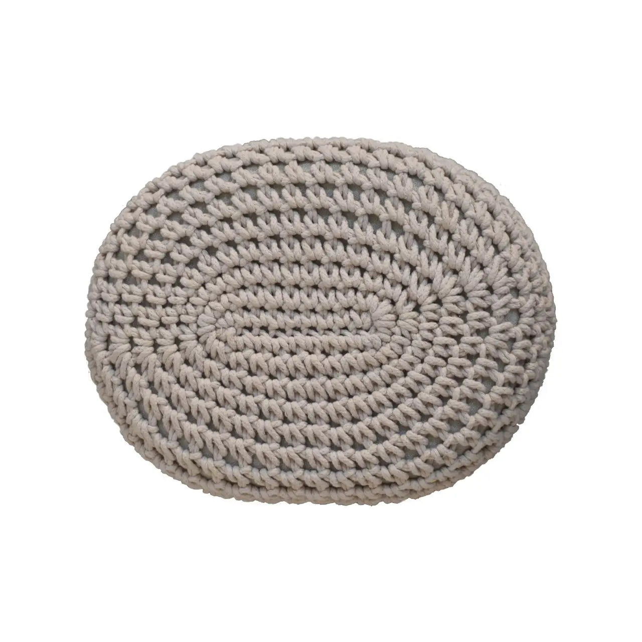 Keeva Beige Oblong Footstool - Living with Luxury